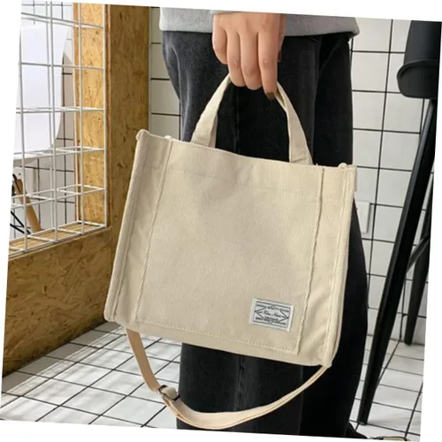 Vista 8 de PACKOVE Bolsas de hombro de paja para mujer, mini bolsa de mano para escuela, lindas bolsas de mano de pana