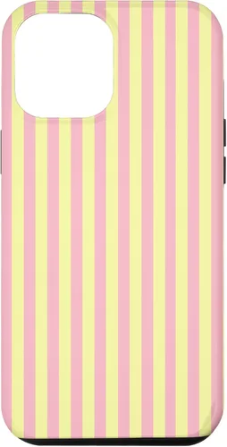 Vista 26 de Funda para iPhone 17 con rayas verticales amarillas y rosadas