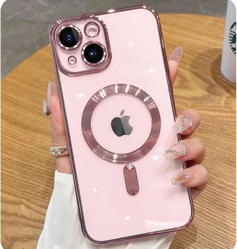 Vista 40 de Funda magnética para iPhone 12 Pro Max transparente compatible con MagSafe Funda protectora de lente de cámara integrada para iPhone 12 Pro Max