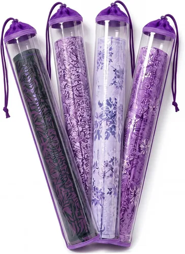 Vista 11 de 4 piezas de 33.5" transparente Mahjong Mat Bag, negro, cremallera