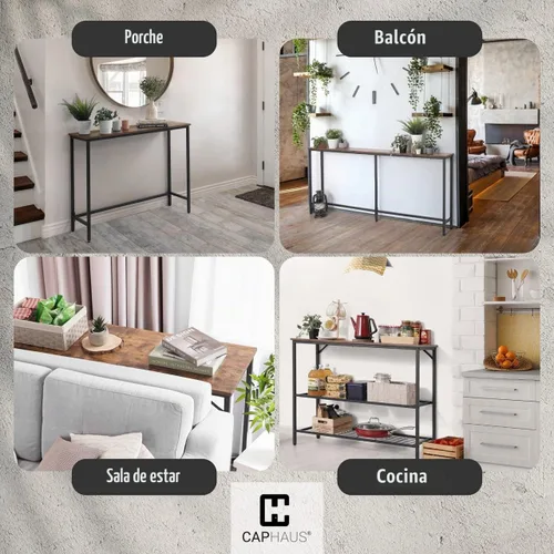 Vista 7 de CAPHAUS Mesa consola clásica de 41 pulgadas para entrada, sofá moderno para sala de estar, consola industrial, mesa de entrada de aperitivos
