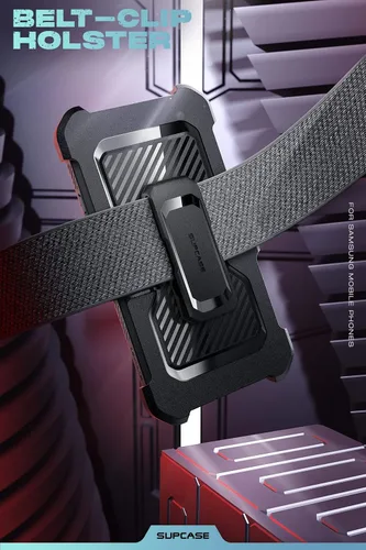 Vista 5 de SUPCASE Funda para Samsung Galaxy S22 Ultra con Soporte (Unicorn Beetle Pro), [Marco Frontal Integrado y Clip para Cinturón]