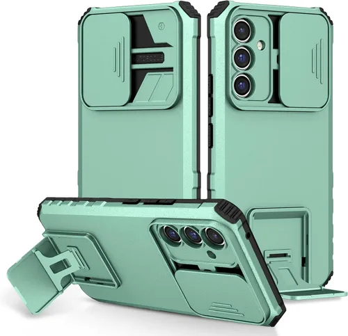 Vista 31 de Funda compatible con Samsung Galaxy M13 5G/A04 Dimensional Soporte Ventana Corredera Teléfono Móvil Funda Protectora a Prueba de Golpes para Samsung