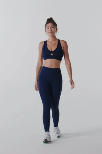 Vista 5 de Fabletics Leggings Oasis PureLuxe de talle alto para mujer Mora (Berry Crush)