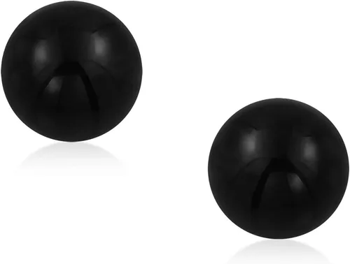Vista 2 de Aretes grandes de plata de ley 925 con piedras preciosas naturales de 0.394 pulgadas para mujeres y adolescentes, variedad de piedras de nacimiento