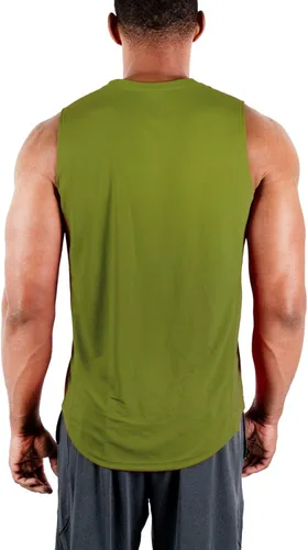Vista 5 de DEVOPS 3 Pack Men's Muscle Shirts Sleeveless Dri Fit Gym Workout Tank Top