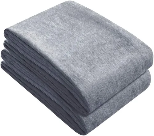 Vista 15 de ELKCA Cortinas de doble cara de felpilla para ventana de cocina, 52x18, bolsillo para barra, cenefa color beige para sala de estar, paquete de 1