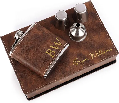 Vista 8 de Regalos de padrinos de boda – Juego de regalo personalizado para padrinos de boda con caja de regalo, embudo y vasos de chupito, despedida