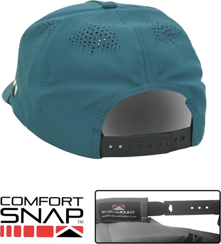 Vista 18 de Paramount Outdoors Sombrero de pesca de trucha al atardecer, diseño de silueta de pez de montaña, sombrero para exteriores con cómodo Snapback