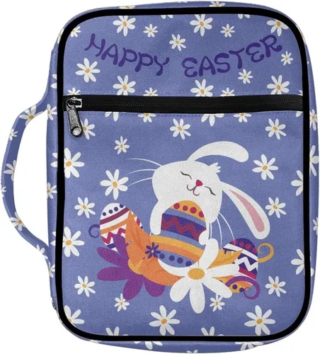 Vista 9 de Funda unisex para la Biblia, portátil, ligera, con asa y bolsillo con cremallera, marcapáginas tamaño grande, Bandera estadounidense mariposa