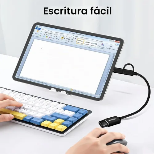Vista 6 de Adaptador USB-C/Micro a USB, USB 3.0 2 en 1, cable adaptador OTG, compatible con MacBook Pro, Android, Google, Samsung y más, negro