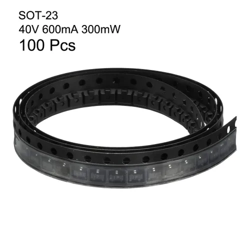 Vista 2 de uxcell 100pcs MMBT2222 transistor 1P NPN 40V 600mA 300mW montaje en superficie SOT-23