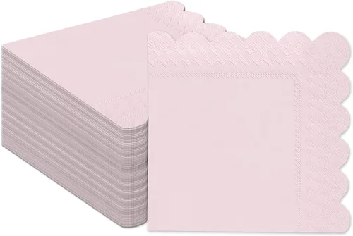Vista 10 de qiqee 24 colores Morandi servilletas de cóctel 5x5 pulgadas, servilletas desechables para bebidas, boda, cena, fiesta de cumpleaños, diseño de ola