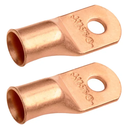 Vista 142 de SELTERM - 5 terminales de anillo resistentes para cable de batería, calibre 1/0 AWG, pernos de 1/2 pulgadas, terminales de calibre 0, ojales