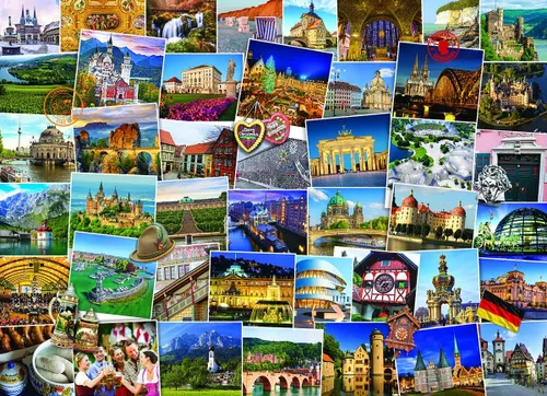 Vista 2 de EuroGraphics Rompecabezas de 1000 piezas de Alemania Globetrotter