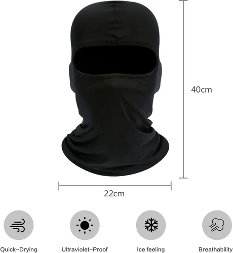Vista 2 de SUNLAND Pasamontañas - Mascarilla facial para motocicleta, ciclismo, esquí, bandana para senderismo, patineta y cabeza, paquete de 3