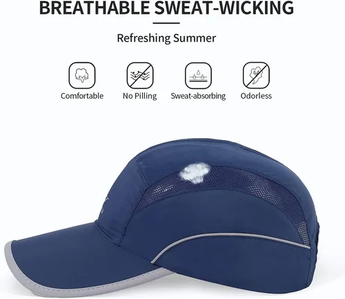 Vista 31 de Gorra deportiva de malla ligera de secado rápido para hombres y mujeres