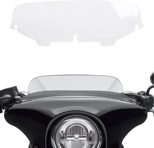 Vista 28 de Parabrisas negro de 4.5" para motocicleta, compatible con Harley Davidson Touring Street Glide Electra Glide FLHT FLHTCU Ultra Classic Glide FLHX