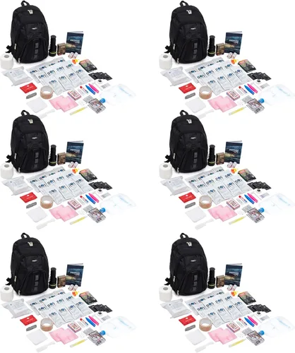 Vista 8 de Solo Series Complete - Kit de supervivencia de 72 horas para 1 persona con alimentos, agua, guía de emergencia, mochila negra y equipo esencial
