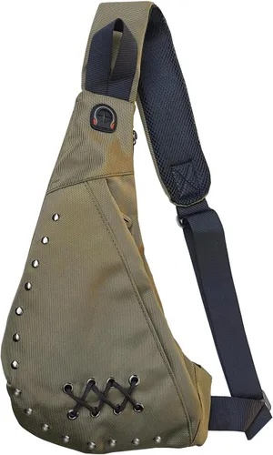 Vista 14 de Mochila de nylon para el pecho, mochila de viaje en bicicleta y gimnasio