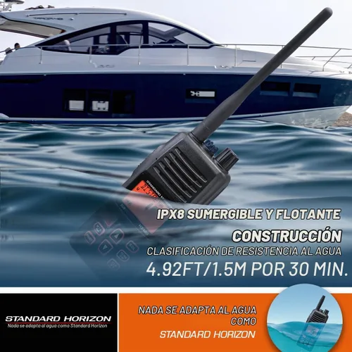 Vista 7 de Standard Horizon HX400IS - Radio VHF portátil intrínsecamente segura