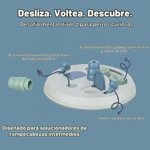 Vista 2 de TRIXIE Juguete interactivo de actividad para perros, juego de rompecabezas de comida de nivel 2, dispensador de golosinas para burlas cerebrales