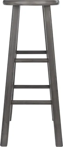 Vista 5 de Winsome Ivy Taburete de bar de patas cuadradas, gris rústico, 29 pulgadas Gris (rustic gray)