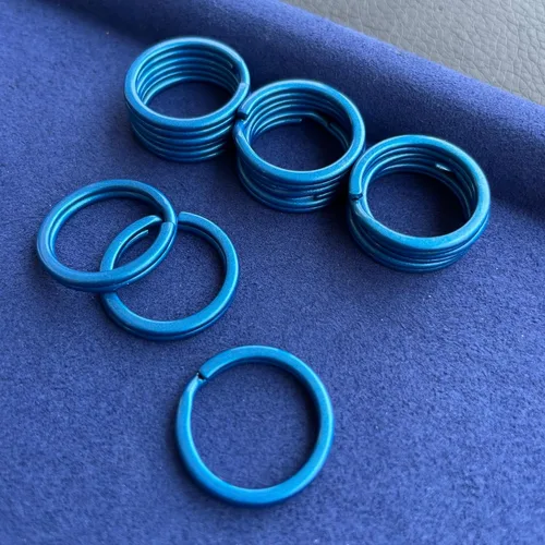 Vista 4 de Llaveros pequeños de 0.8 pulgadas (0.787 in) – Llavero resistente a granel para manualidades – Llavero dividido collar para mascotas, llaves