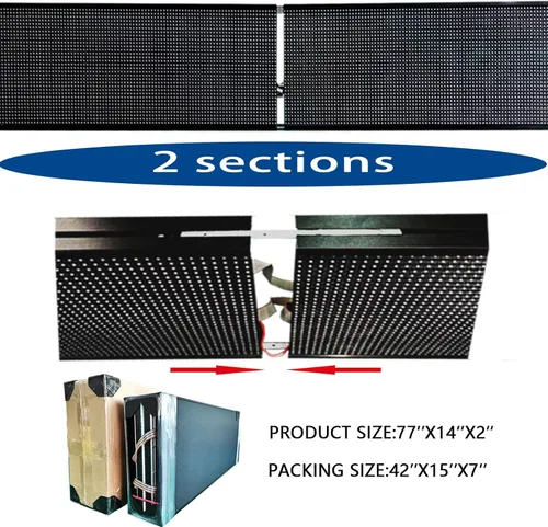 Vista 7 de Letrero LED Programable HS, Letreros de Neón Abiertos con Desplazamiento Digital para Exteriores, Pantalla de Visualización de Mensajes