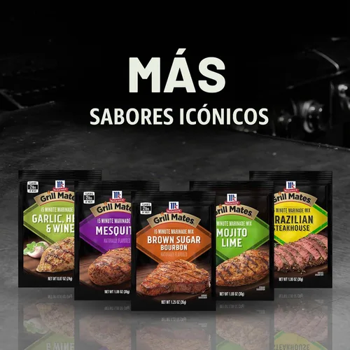 Vista 23 de McCormick Grill Mates Mezcla de adobo de bourbon de azúcar morena, 1.25 onzas