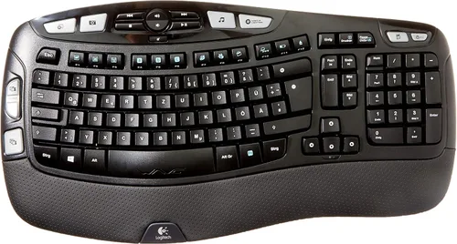 Vista 2 de Logitech K350 - Teclado - Conectividad inalámbrica - RF - Negro - Interfaz USB