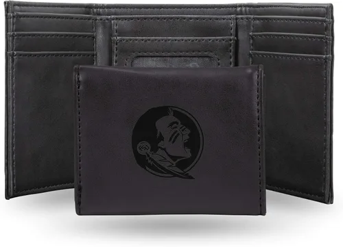 Vista 108 de NCAA Rico Industries - Billetera triple grabada con láser, con grabado láser, accesorio para hombre