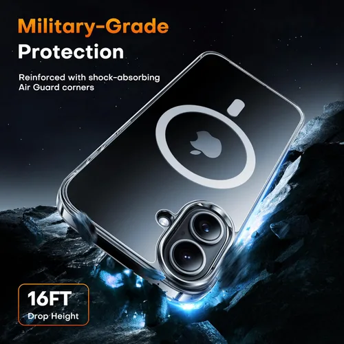 Vista 5 de CellEver Funda magnética fuerte para iPhone 16 [antiamarilleo] [compatible con MagSafe] Protección resistente, delgada, antiarañazos, a prueba