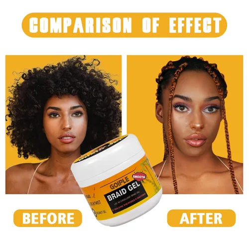 Vista 7 de Gel alisador de gran capacidad de 16 onzas con fijación fuerte para twist, locs, trenzas, bordes, cornrows - Sin residuos, controla el frizz, alto