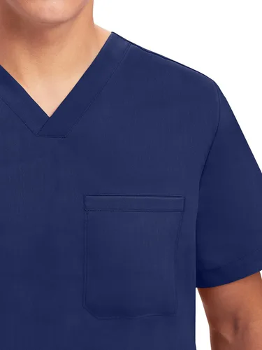 Vista 4 de Healing Hands Mens Scrubs Top 3 Pocket Purple Label Jake 2331 V-Neck Scrub Tops for Men
