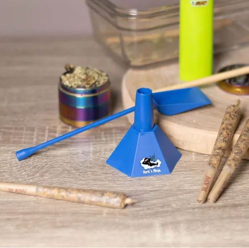 Vista 4 de Cargador de cono, relleno, empacador, relleno Embudo prerollo azul