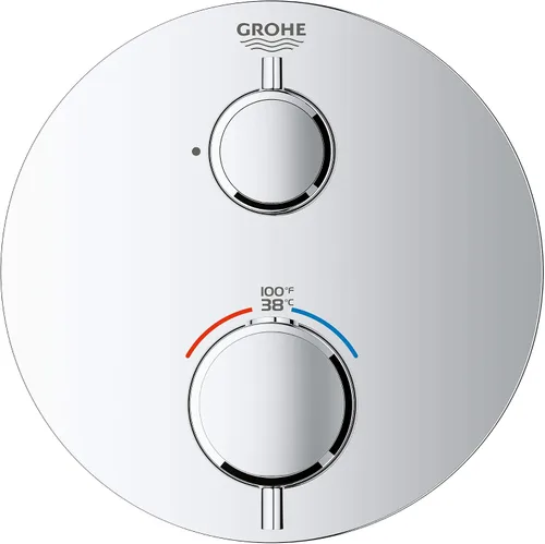 Vista 3 de GROHTHERM® SMARTCONTROL DE LA FUNCIÓN ÚNICA DE LA VÁLVULA TERMOSTÁTICA DE 2 MANIJAS Estrella Cromo Claro