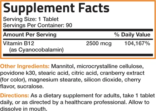 Vista 6 de Vitamina B12 de Bronson, 0,000088 oz, sublingual, de rápida liberación, 1