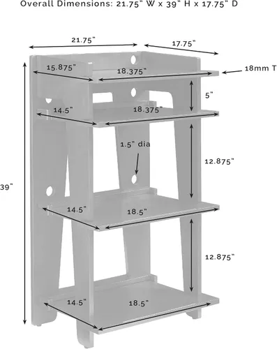 Vista 3 de Crosley Furniture Soho - Soporte para tocadiscos Caoba