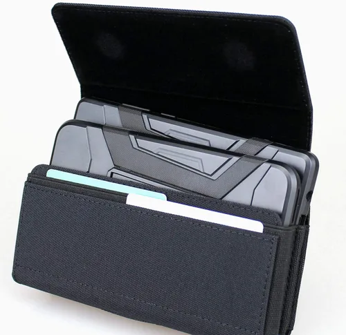 Vista 5 de Funda Doble para 2 Teléfonos con Clip de Cinturón, Estuche para iPhone (17 16 15 14 13 12 11) Pro Max/Plus, Samsung Galaxy (S25 S24 S23 S22 S21 S20)