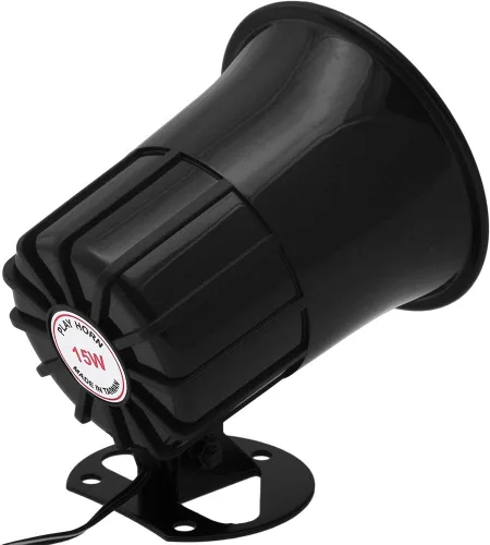 Vista 6 de Vixen Horns - Cuerno musical para coche con 46 sonidos (sirena, alarma, melodías divertidas, animales) Cuerno electrónico con sistema PA para camión