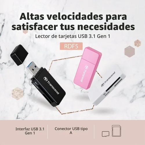 Vista 4 de Transcend RDF5, Negro