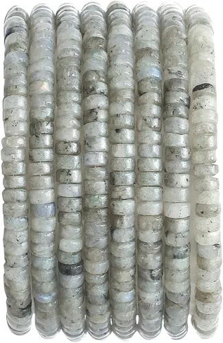 Vista 16 de Abalorios Espaciadores de Jade Natural Africano 4x2mm 38cm/str Redondos Planos Semipreciosos para Hacer Pulseras y Collares Jade africano