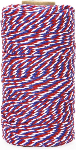Vista 21 de jijAcraft Cordel de Hilo Blanco y Negro, 328 Pies de Cordel de Panaderos de Navidad, Cuerda de Empaque Resistente de 2MM para Manualidades DIY