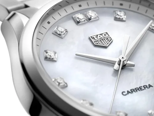 Vista 3 de TAG Heuer Carrera - Reloj de cuarzo - Diámetro de 1417in WBK1318BA0652 Blanco 36 mm