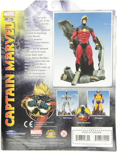 Vista 3 de DIAMOND SELECT TOYS Figura de acción Marvel Select Captain Marvel, 7 pulgadas