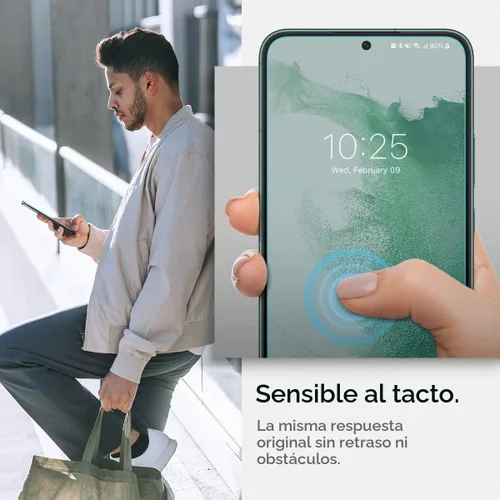 Vista 6 de Spigen GlasTR EZ FIT - Protector de pantalla de vidrio templado para Galaxy S22 Plus