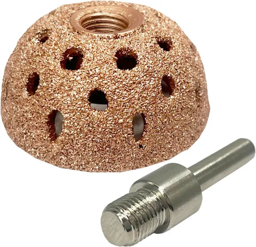 Vista 4 de BT-M122a Kit de rueda de pulido para reparación de neumáticos. 2 1/2 "(63 mm) 60 Grit 2 pcs/kit con adaptador de cambio rápido