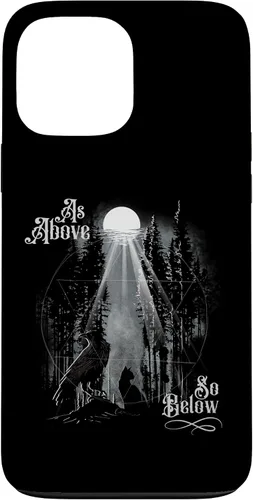 Vista 23 de Funda para iPhone 16 para hombre como arriba tan abajo Wiccan Pagan Tree of Life Crow Cat Case