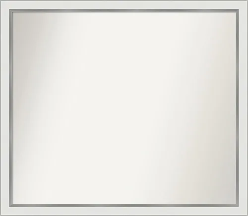 Vista 294 de Amanti Art Espejo personalizado, espejo de baño estrecho Alexandria White Wash, espejo de pared o espejo de tocador de baño sobre el fregadero